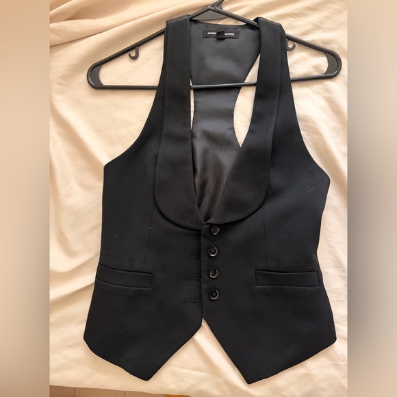 Express Jackets & Blazers - Express Sleek Black Women's Vest